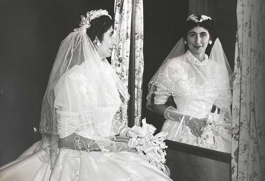 Carmel on her wedding day